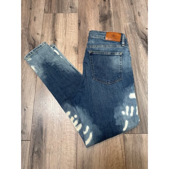 Lauren Ralph Lauren Womens 8 Acid Wash Denim Jeans Material #200839895001 1220 - Picture 1 of 10